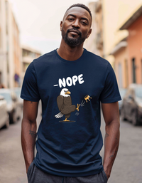 Load image into Gallery viewer, No Kings American Bald Eagle T-Shirt - &#39;NOPE&#39;, No Kings Shirt, Anti Fascism, Funny Political Meme Shirt, Feminist Gift, Social Justice Shirt
