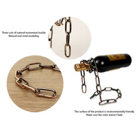 Load image into Gallery viewer, Magic Iron Chain Wine Bottle Holder
