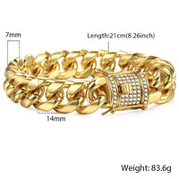 Load image into Gallery viewer, Miami Gold Curb Cuban Bracelet
