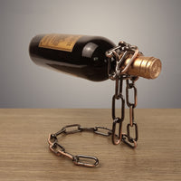 Load image into Gallery viewer, Magic Iron Chain Wine Bottle Holder
