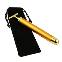 Load image into Gallery viewer, Energy 24K Gold T Beauty Bar Facial Roller Massager
